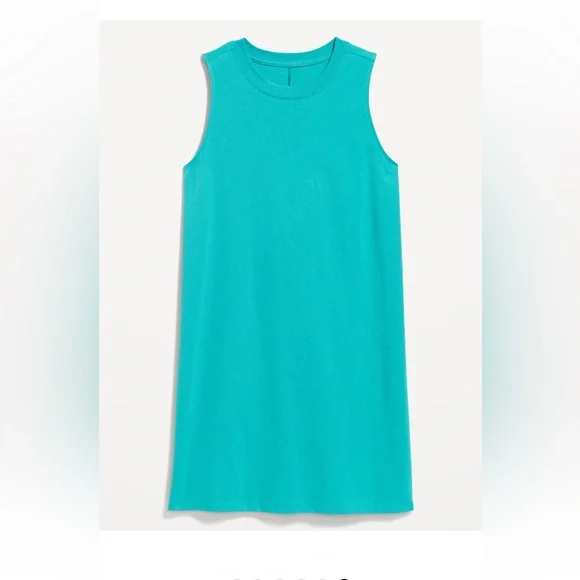 NWOT! Sleeveless Aqua Dress sz L - Picture 4 of 4